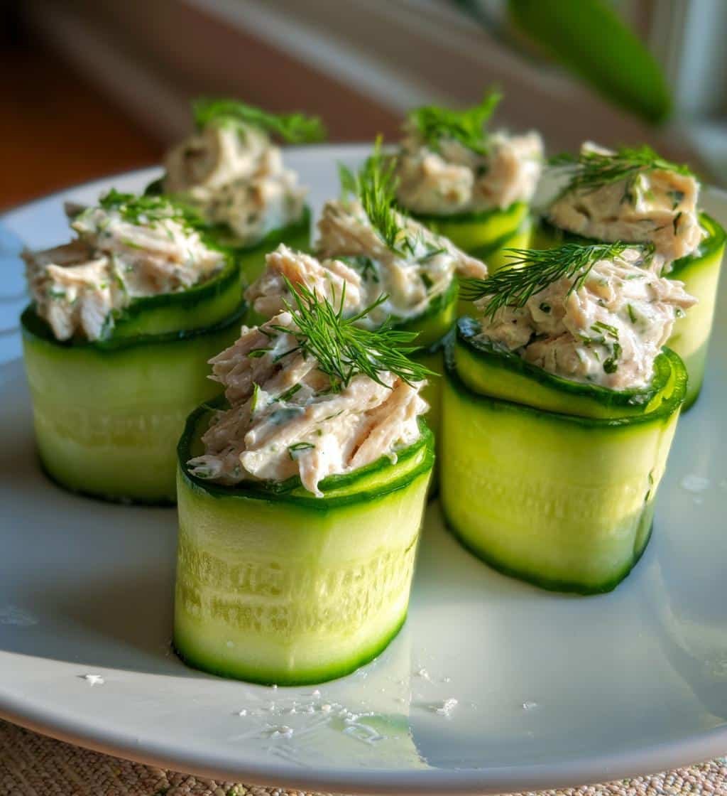 vibrant chicken salad cucumber roll ups summer ready - detail 1