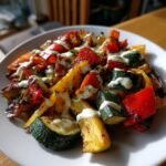 vibrant roasted vegetables with feta sauce simple luxury