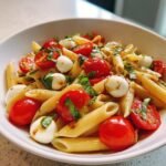 zesty caprese pasta salad light cravings