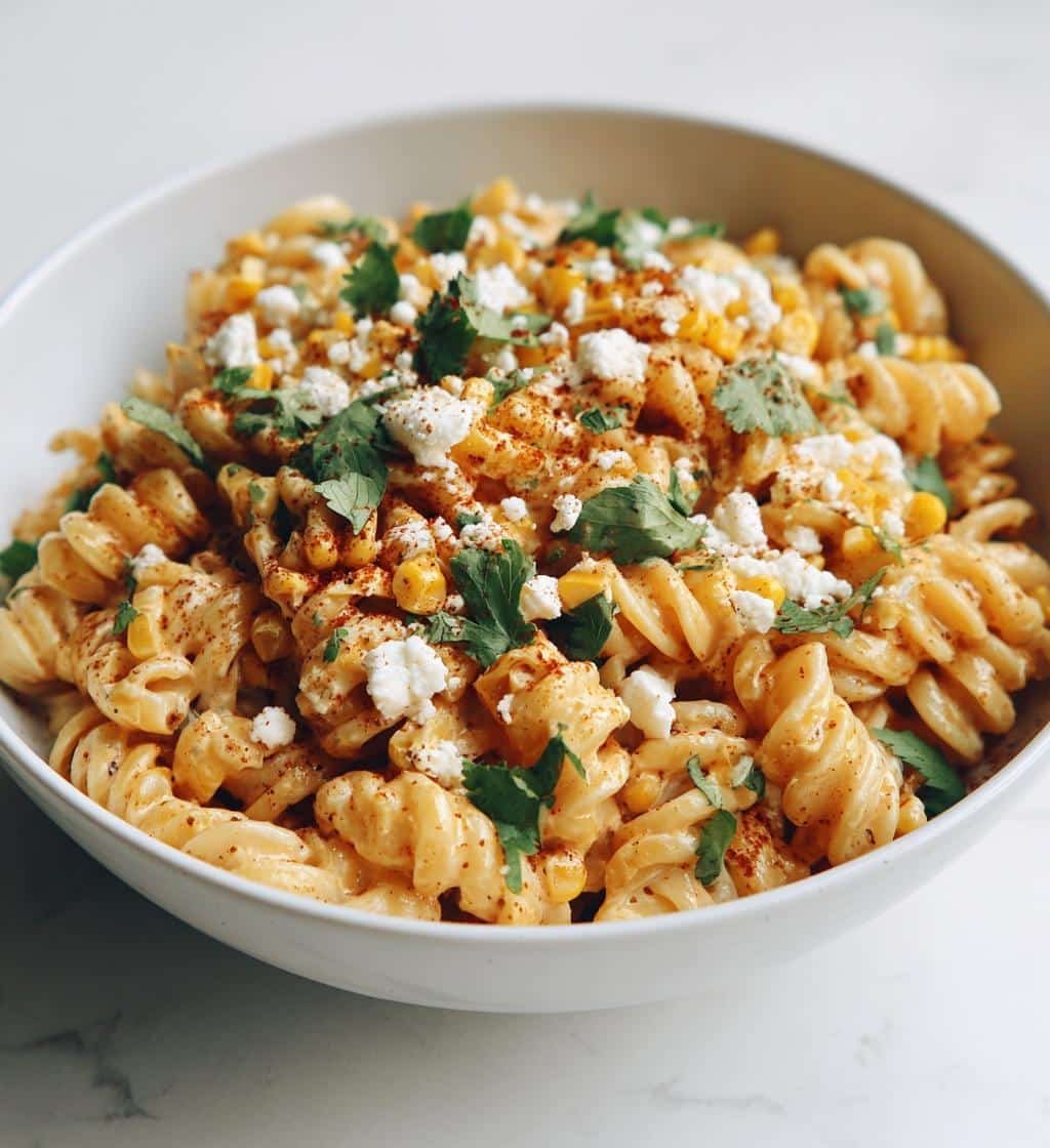 zesty healthy street corn pasta salad light cravings - detail 1